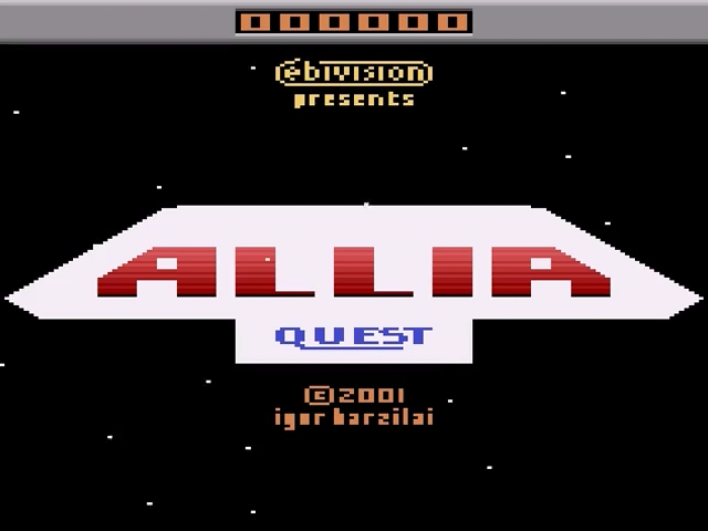 Allia Quest (Homebrew) — Title screen